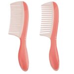 Fine and Wide Tooth Detangling Comb Styling Comb Carbon Fiber Cutting Comb Heat Resistant Large Hair Detangling Comb for Curly Straight Long Hair