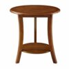 Kiki End table Living Room Round Coffee Table Modern Side Table With Storage Shelf End Table Waiting Area Table Solid Wood Tea Table coffee table