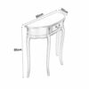 Half Moon Shape Hall Entryway Table Small Semi Round Console Table with Drawer Narrow End Table Contemporary Design for Living Room Color  White