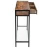 Console Table Long Hallway Sofa Tables Console Table Vintage Slim Hallway Console Table Industrial Narrow Wood Worktop Glass Shelf for Entryway L