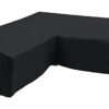 Orqihod L-shaped Garden Furniture Cover Waterproof 600D Heavy Duty Garden Rattan Corner Furniture Covers with Storage Bag 254X254CM Black Protect