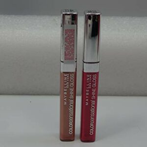 Maybelline Color Sensational Lip Gloss  2 Pack  137 Fabulous Pink 130 Fuchsia Flash