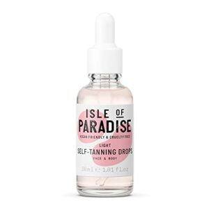 Isle of Paradise Fake Tan Drops Light 30 ml Add Self Tanning Drops to Skin Care Natural Ingredients  Vegan