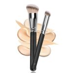 Fenshine 2PCS Under Eye Concealer Brush  Foundation Brush for Liquid Makeup Makeup Brush Set for Base Makeup with Dense Synthetic Bristles for Un