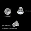 200pcs Earring Backs for Studs Earring Back Soft Clear Ear Safety Back Pads Backstops Bullet Clutch Stopper Replacement for Fish Hook Earring Stu