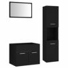 Susany Bathroom Furniture Set Set Bathroom Organize Unit Under Sink Cabinet with 1 Compartment High Cabinet with 5 Compartments and 2 DoorsMirror