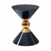WALNUTA Style Living Room Side Tables Gold Teatable Sofa Endtable White and Black Side Coffee Table Color  Black