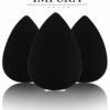 Beauty Makeup BlenderFoundation Sponge Trio Set by Impora London. Original TeardropEgg Shape. Vegan Latex Free. For use with Liquids Concealer an