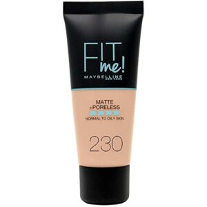 Maybelline Fit Me Foundation Matte  Poreless Full Coverage Blendable Normal to Oily Skin 230 Natural Buff 30ml