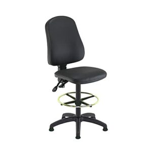 Lab Space - Mist Vinyl Draughtsman Chair, High Office Chair, Lab Chair, Bench Chair, Vinyl Chair, Wipe Clean