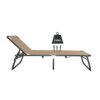 Homecall XXL Aluminium Sun Lounger, Textilene Fabric, 200 x 70 cm, Max Load 150 kg - Beige