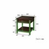 Mu Household Side Table with Drawer Retro End Table Sofa SideCoffeeStorage Trolly Bedside Table for HomeLiving RoomOffice 600  600  605Mm