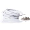 D.A.Y. Republic 4 Meter Curtain Wire Cord with 8 Pairs of Hooks & Eyes, Multi-Purpose Voile Wire Cable, Cut to Size, Perfect for Hanging up Net C