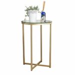 Round Coffee Table Coffee Table Mid Century Modern Coffee Table with XBase for Living Room Bedroom Home Office Furniture Decoration Geometric Des