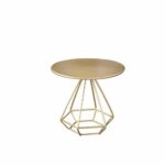 Metal Coffee Table Nordic Style Antirust Small Round Table Living Room Balcony Hotel Decorative Table Multifunctional Flower Stand Color  A Size