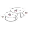 Round Nesting Coffee TableTempered Glass Nesting Table Set of 2Modern Accent Side End Table Room Sofa Table for Small SpacesMetal Legs Easy Assem