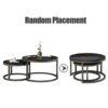Round Coffee Table Coffee Table Nesting Coffee Table  Marble Accent Table Set of 2 Decorative Round End Tables Nightstands Coffee Side Tables for