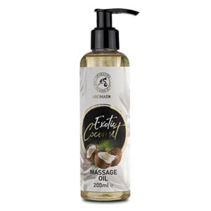 Massage Oil Coconut 200ml  Body Oil with Coconut  Jojoba  Almond  Grapeseed  Peach Kernel Oils  Aromatherapy Oil  Relax Oil  Good Sleep Oil  Calm