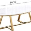 Modern Oval Coffee and Coffee Table White Marble Sofa End Is Used in the Living Room and Lounge