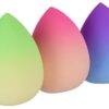 Beauty Makeup BlenderFoundation Sponge Trio Set by Impora London. Original TeardropEgg Shape. Vegan Latex Free. For use with Liquids Concealer an