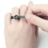 Dowsabel Ring Sizer Measuring Tool, Reusable Finger Size Measuring Tape with Magnified Glass, Clear and Accurate Jewelry Sizing Tool 1-17 USA Rin