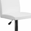 Flash Furniture Avery 2 Pack Contemporary White Vinyl Adjustable Height Barstool with Panel Back and Chrome Base