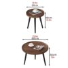 JKGHK Nesting Coffee Table Wood RoundModern Accent Sofa Side End TablesCreative Coffee TablesNightstand Set Of 2 With Adjustable Foot Pad For Liv
