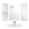 EASEHOLD Lighted Vanity Makeup Mirror 2000mAh Rechargeable USB C 1X2X3X Magnifying Mirror with 60 pcs LED Lights 3Color Light Modes Trifold Beaut