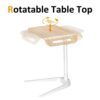 Modernsolid Height Adjustable Sofa Side End Table Folding Laptop Desk Computer Table CShaped Overbed Table Snack Table for Couch Coffee Living Ro