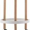 MKJLSD TablesCoffee Table Side Table Nightstand Corner Table Solid DoubleDecker Round Side Living Room Sofa Side Table Mobile
