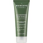 ManCave Olivestone Face Scrub for Men Exfoliates  Smoothes Fight dullness and deadskin build up Natural smoothing exfoliants Vegan Friendly Tube