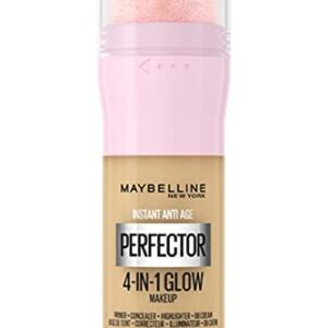 Maybelline New York Instant Anti Age Rewind Perfector 4In1 Glow Primer Concealer Highlighter SelfAdjusting Shades Evens Skin Tone with a Glow Fin