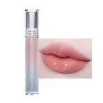 Lip Gloss Glitter Lip Plump Gloss Tinted Lip Balm Moisturizing Lipgloss Waterproof Long Lasting Liquid Lipstick Crystal Jelly Moisturizing Lip Oi