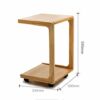 XGHW Nesting Tables Removable Pulley Simple Coffee Table Sofa Side Table Solid Wood Bedroom Computer Desk Bedside Table For Living Room Study Lei