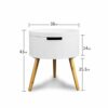 XIAOSAKU End Tables Living Room Modern White Lacquered Dining Table Bedside Table Simple Dressing Table Living Room Sofa Side Table Multifunction