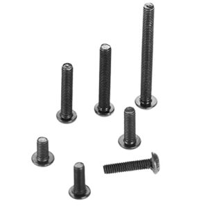 Landa tianrui Nails, Screws & Fasteners 20Pcs M3 Hex Socket Cap Hexagon Socket Round Head Screws Hex Socket Screw Black Furniture Fastener Bolt (