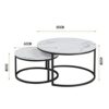 Side table 2 in 1 Nordic Living Room Round Coffee Tables Apartment Bedroom Bedside Table Home Furniture Restaurant Color  Picture color Size  One