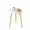 Household Dining Table Scratch Resistant Moisture Proof Small Round Table Living Room Bedroom Double Layer Storage Rack Color  C Size  50  49CM