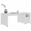 Tok Mark Traders  White High Gloss Side Table SShape 2 Tier Modern Coffee Table With Storage Wooden Living Room Furniture Best for Placing books