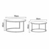 Round Coffee Table Coffee Table Coffee Table Marble Set  Side Table Set of 2  Nest of Tables as Living RoomSofaBedroomHallwayOffice Waiting Table