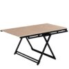 oiakus Multifunctional Folding Table Kitchen Table Space Saving Deformed Wooden Dining Table 5 Layer Bookshelf for Dining Room Kitchen Living Roo