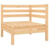 HINSD 4 Piece Garden Lounge Set Solid PinewoodMaterial Solid pinewoodCornerMiddle sofa dimensions 63.5 x 63.5 x 62.5 cm L x W x H