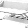 Fellowes Lotus Height Adjustable Standing Desk Converter - Sit Stand Desk with Smooth Lift Technology - Max Weight 15.8KG - White