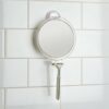 iDesign Power Lock Suction Mirror, Shatterproof Cosmetic Mirror, Made of Plastic, Clear
