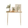 Golden Console Table Solid Wood Easy To Install Very Narrow Console Table Against The Wall Simple Console Tables For HallwaySize90  20  80CM