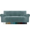MAXIJIN Thick Velvet Sofa Covers 3 Seater Super Stretch Non Slip Couch Cover for Dogs Cat Pet Friendly 1-Piece Elastic Furniture Protector Plush