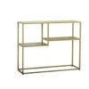 Home Sofa Tables Narrow End Table with Decorative Shelf 80cm Metal Long Table Living Room Hotel Office Console Tables Multilayer Storage Shelf Un