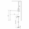 Emuca - Pull down hanging rail for wardrobe, pull down wardrobe rail lift, adjustable width 830-1150mm (32,67-45,27 inch), titanium colour