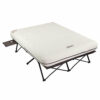 Coleman Camping Cot, Air Mattress, and Pump Combo, Folding Camp Cot and Air Bed with Side Table and Battery Operated Pump