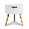 XIAOSAKU End Tables Living Room Modern White Lacquered Dining Table Bedside Table Simple Dressing Table Living Room Sofa Side Table Multifunction